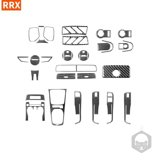 For Chevrolet Camaro 2010-2011 Black Color Real Carbon Fiber Sticker Center Control Steering Wheel Set Interiors Car Accessories