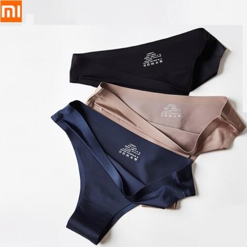 3Pcs Xiaomi Panties Briefs Panties Woman Underwear Sexy Seamless Thong T-back G-string Underpant Ice Silk Panties For Smart Life