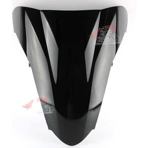 Black Double Bubble Windscreen Windshield for Honda VFR800 2002 2003 2004 2005 2006 2007 2008 2009
