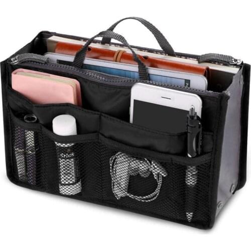 Women Foldable Organizer Handbag Travel Bag Large Capacity Insert Liner Purse Organiser Pouch Lady Bag