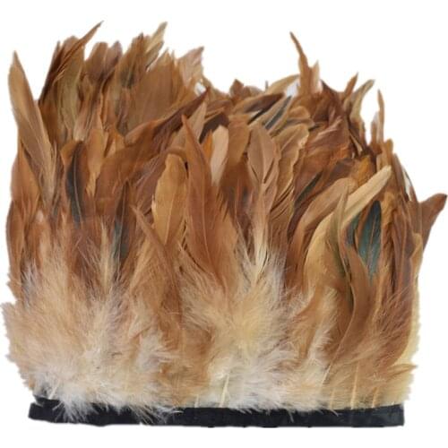 1yards Chicken rooster feather ribbon fringe trims needlework diy Feathers for crafts Decor feathers for jewelry making plumas
