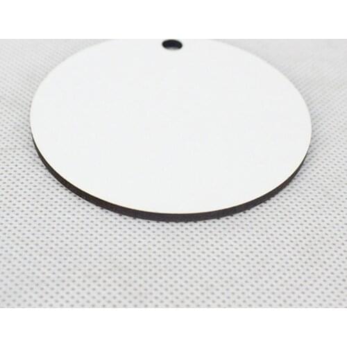 10x Sublimation Blank Pendants Circle MDF Discs DIY Christmas Hanging Decor