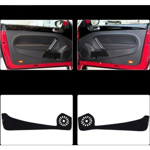 2pcs Fabric Door Protection Mats Anti-kick Decorative Pads For Volkswagen Beetle 2012-2015