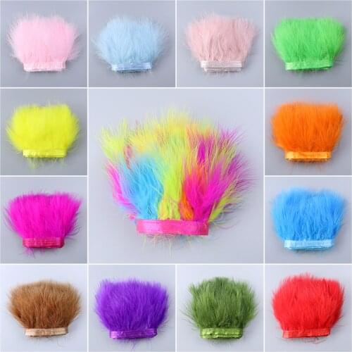 28 colors 1 meter Soft Marabou Turkey Feather Trims Trimming 8-10 CM Decor Ribbon for Wedding Cosplay Dress Clothing Accessory
