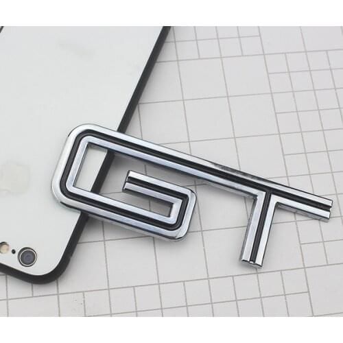 3D Black Metal GT Auto Emblem Badges Decals Sticker Car Accessories