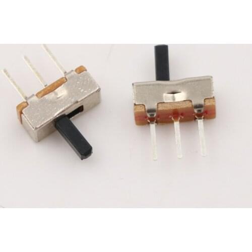 50 Pcs/Lot SS12D00G3 2 Position SPDT 1P2T 3 Pin PCB Panel Mini Vertical Slide Switch High Quality