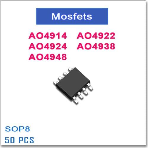 50PCS SOP8 AO4914 AO4922 AO4924 AO4938 AO4948 N-Channel High quality 4914 4922 4924 4938 4948