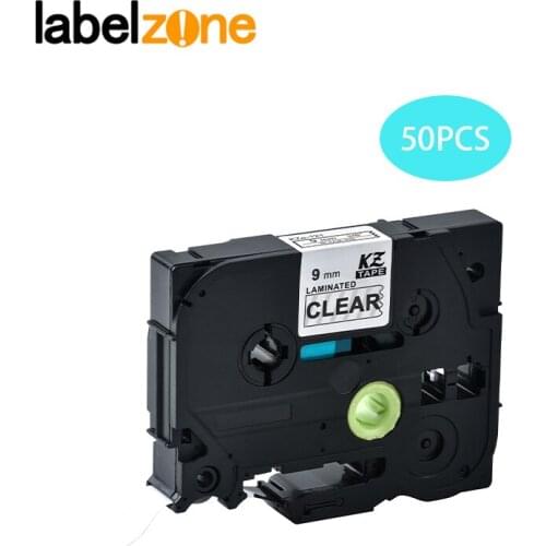 50Packs/lot Tze121 Tze-121 9mm Compatible for Brother P touch label printer Tze PT Labeler tz121 tz 121 tz-121 tze121 ribbon