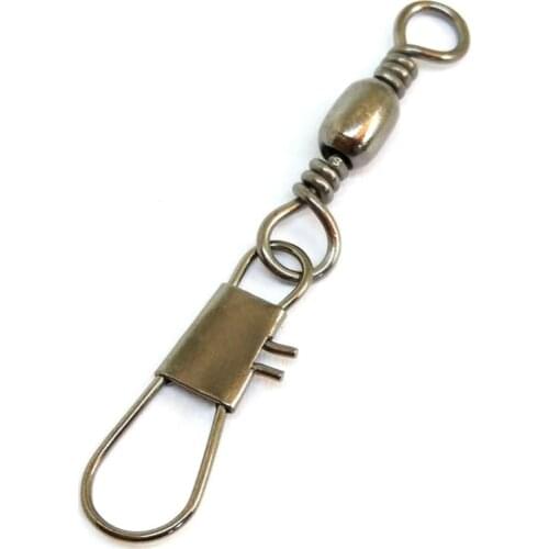 500pcs/Lot fishing barrel swivels with interlock snaps fishing swivels snaps fishing connector tackle F1003 size #5/0 to #16