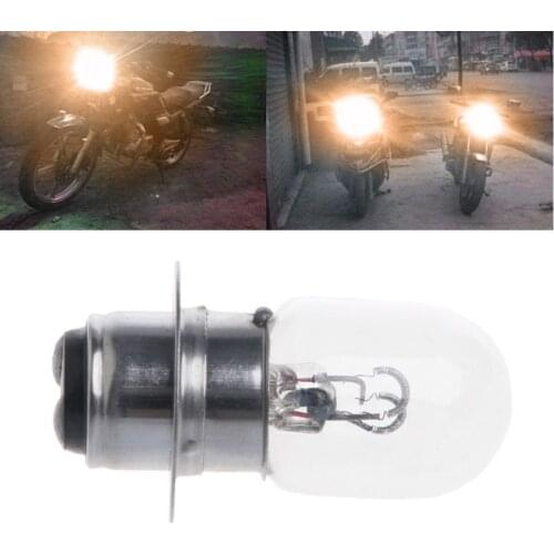 652F T19 P15D-25-1 DC 12V 35W White Headlight Double Filament Bulb For Motorcycle