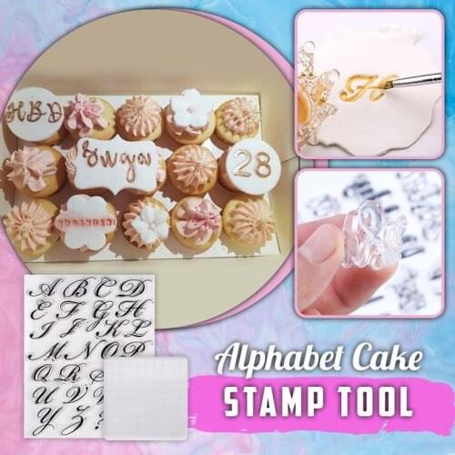 Alphabet Cake Stamp Tool Cookie Cutter Stamp Press Decorating Fondant Sugarcraft Cutter Tools Cake DIY Tools