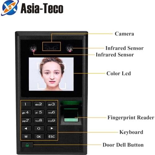 Biometric Face Door Access Control System Fingerprint USB Password Keypad Face Fingerprint Keypad Door Access Control System