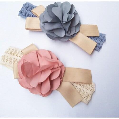Baby Headband Big Chiffon Flower Headbands Bows Hair Band Newborn Girl Toddler Turban Head Wrap Children Girls Hair Accessories