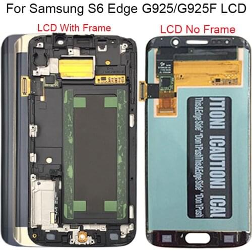 For Samsung Galaxy S6 Edge LCD G925 G925F SM-G925F LCD Display Touch Screen Assembly With Frame For Samsung S6 Edge LCD