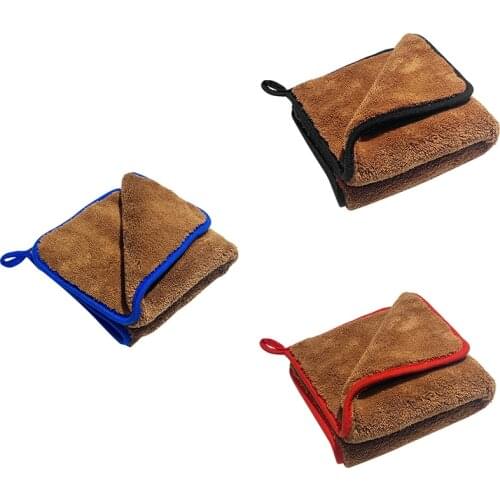 Automobiles High Density Double Side Coral Velvet Cleaning Towel Automobiles Wash And Maintenance Tool