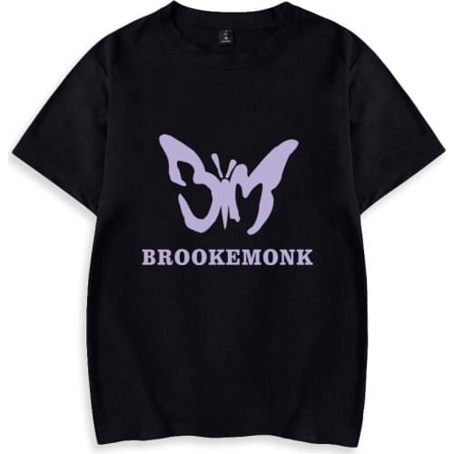 Brooke Monk Print Summer Holiday Simple Style Men/Women Casual T-shirt Neutral Leisure Short Sleeve