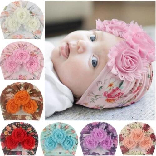 Baby Accessories For Newborn Toddler Kids Baby Girl Turban Cotton Beanie Hatr Cap