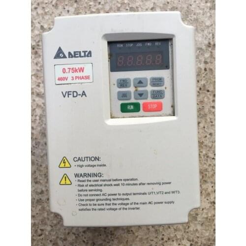 VFD007A21A 0.75KW inverter , used one , 90% appearance new , test goods , free shipping