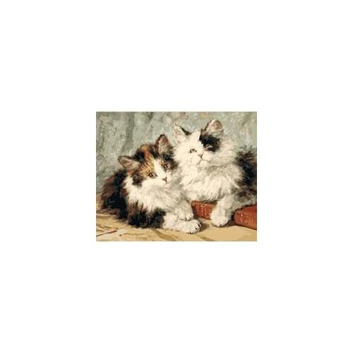 MaHuaf-W098 animal cats paintings for paint by numbers on canvas DIY oil paintings for living room
