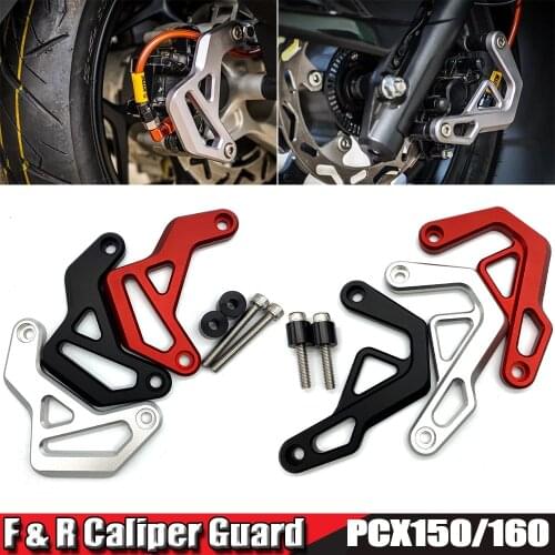 Motorcycle CNC Front & Rear Brake Cover Protection Front Brake Caliper Guard Decorative Cover For HONDA PCX150 PCX160 2018-2021