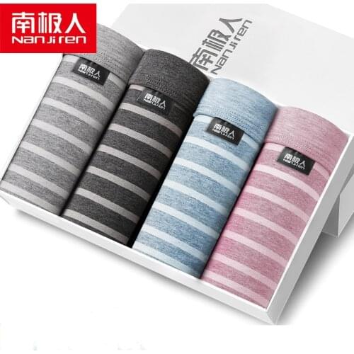 NANJIREN Boxers man Underwear Panties For Men Boxers Solid Organic Natural Cotton Model Boxers Men Ventilate Plus Size Boxers