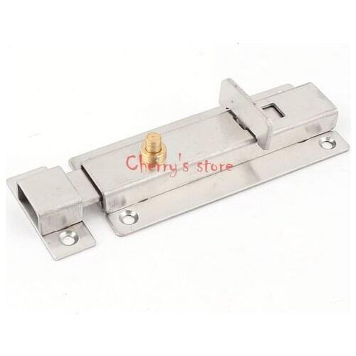 2Sets/lot Stainless Steel 4 Inch Long Door Padlock Sliding Latch Hasp Barrel Bolt