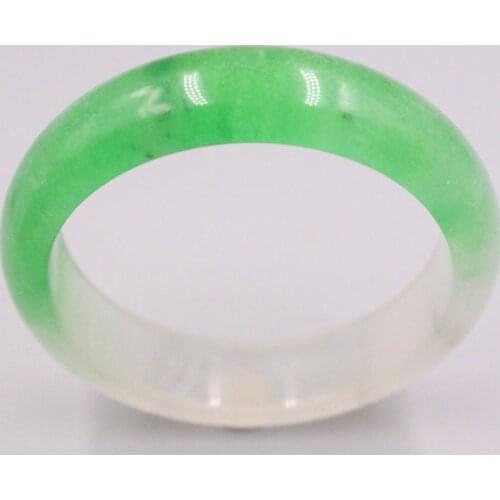 New Grade A Jadeite Bracelrt Width 16mm Green And White Delicate Smooth Bangle Diameter 60mm