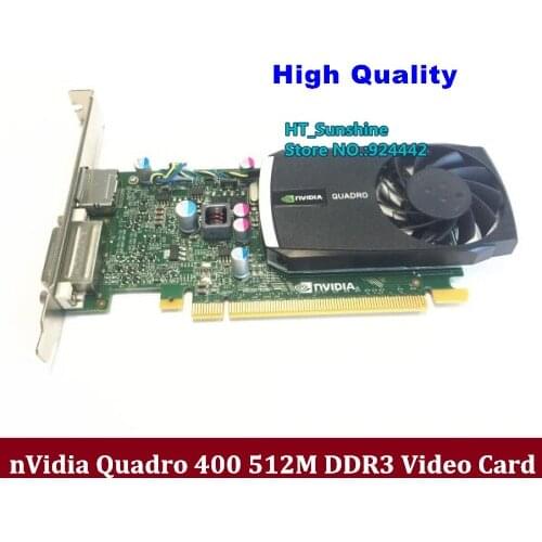 Origiinal nVidia Quadro 400 Q400 PCI-E 16X 512MB graphics card 3D Professional Drawing video card with Full high bracket