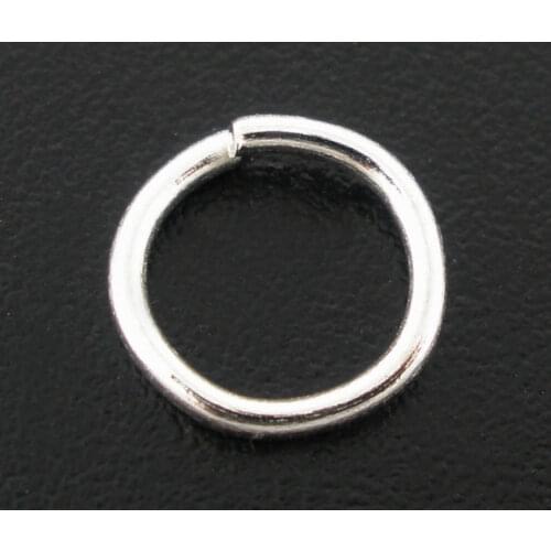 DoreenBeads Alloy Opened Jump Rings Round silver color Plated 6mm( 2/8") Dia, 300 PCs