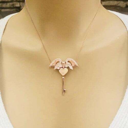 Open Heart 925 Sterling Silver Necklace Women Girls Gift Jewelry Accessories Fashion Handmade Elegant Chain