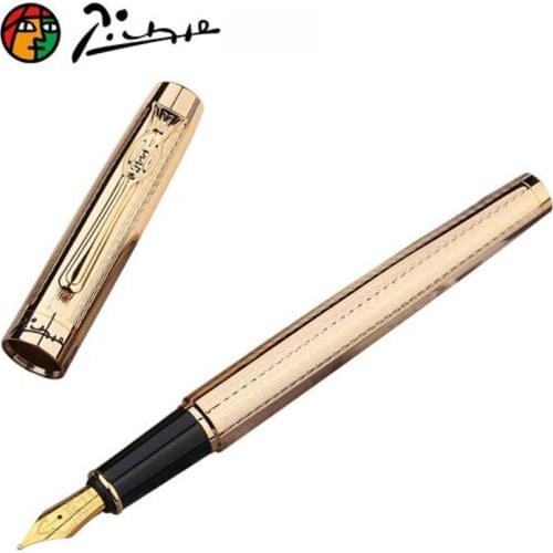 Picasso 933 Business Pimio Avignon Fountain Pen Golden Luxury Iridium Fine Nib Gift Box Optional Fit Office & School Writing