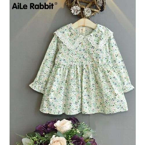 Girls' Dress Summer 2021 Autumn New Korean Version Pastoral Foreign Style Floral Skirt