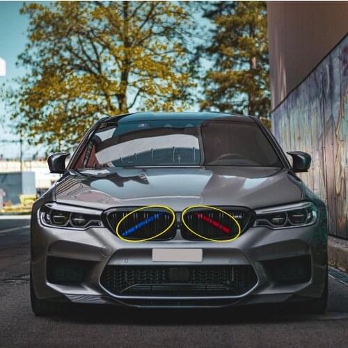 Front Grille Trim Strips For BMW F30 F31 F32 G20 F20 F21 F22 F23 Car Stickers Cover Frame Decorations Kidney Parts Color Mixing