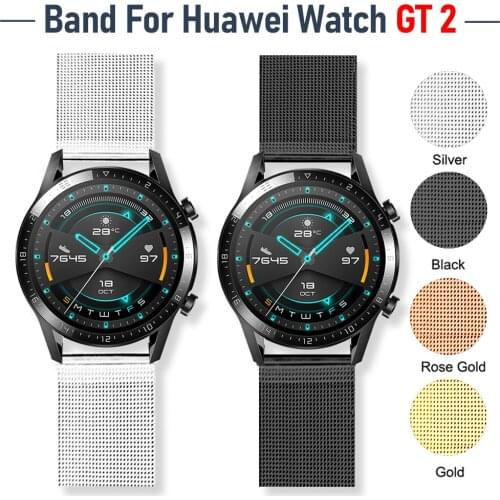 Milanese Adjust Band for HUAWEI Watch GT2 42mm 46mm Metal Watchband for HUAWEI Watch Bracelet Luxury Band Accessories 20mm 22mm