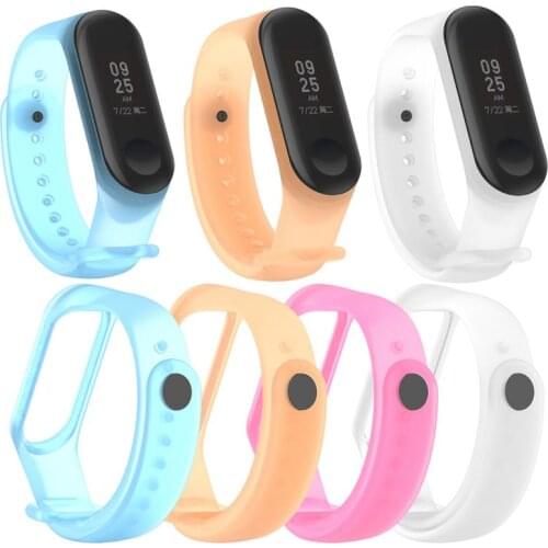 For Xiaomi Mi Band 6 5 Strap Transparent Silicone Wrist Straps For Xiomi Miband 6 Xiami Amazfit Band 5 For Mi Sport Bracelet 6