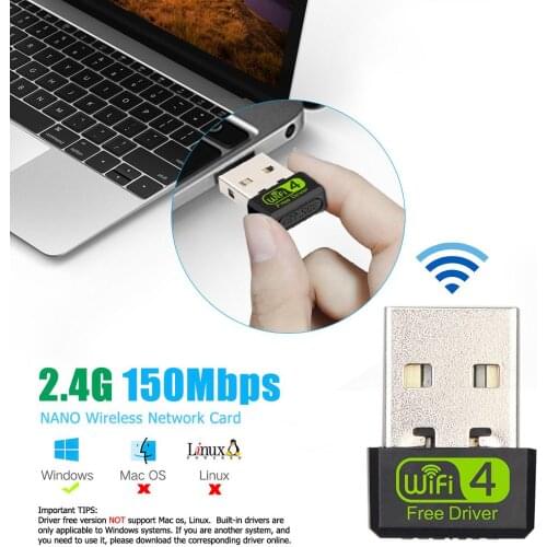 150Mbps/300Mbps Mini USB Network Card Wireless WiFi 802.11n/g/b Lan Receiver Internal 2 dBi/5 dBi Antenna Adapter Network Card