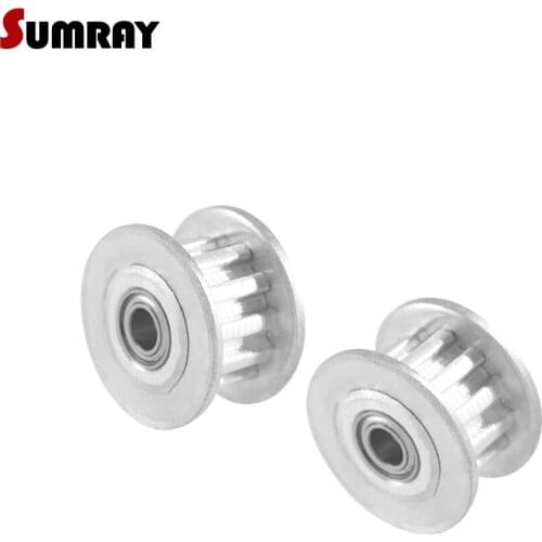 SUMRAY Idler Pulley XL 12T With Teeth Passive Pulley Bore 3/4/5/6mm Width 11mm Tension Belt Idler Pulley With Bearing 2PCS
