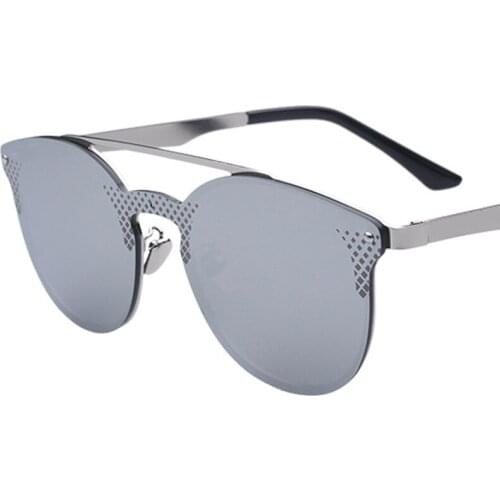 MINAKOLIFE Mirrored Sunglasses Round Circle Sun glasses Retro Vintage Sun glasses oculos de sol GL-5350