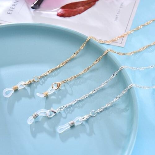 Fashion Mask Hanging Rope Multifunction Necklace Face Pearl Lanyard Mask Glasses Holder Traceless Ear Hanging Rope Two Hooks