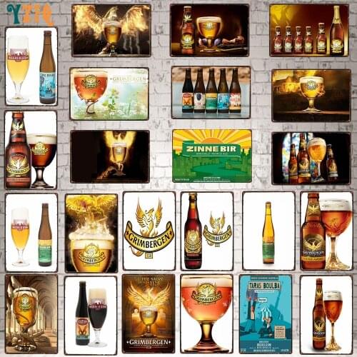 Belgian Beer Vintage Metal Metal Plates For Wall Bar Home Pub Art kitchen Coffee Decor 30X20CM DU-8307A