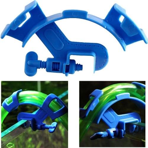 Fish Tank Water Pipe Clip Aquarium Filtration Hose Holder Syphon Tube Flow Control Fish Tanks Clean Pump Fixing Clamp Hanger