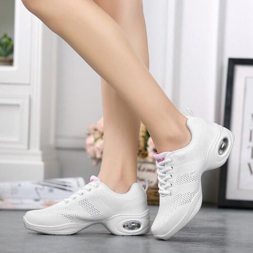 Womens Dance Shoes Woman Jazz Dancing High-quality Fly Weaving Mesh Sneakers Lady Modern Female Sports