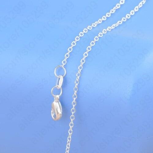 1PC Accessories Findings 16"-30" Necklace Chains O Genuine 925 Sterling Silver Link Rolo Chain+Lobeter Clasp Pendant Cheap