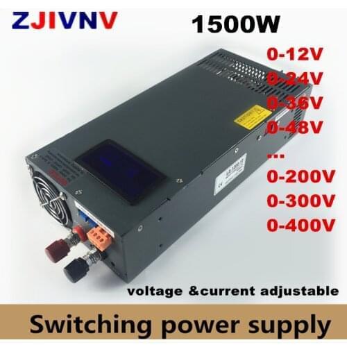 1500W Switching Power Supply with displayer 0-24v 36v 48V 60V 70V 80V 90V 110V 220V 300V 350v Adjustable DC Voltage& current