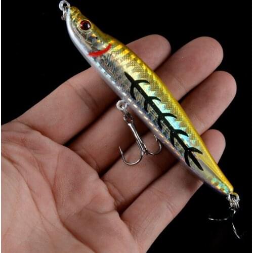 16g/95mm Artificial Pencil Professional Freshwater Plastic Fishing Bait 3D Eyes Anti-Corrosion Bionic Fishing Lure Hard Bait