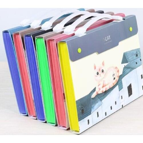 2019 Newest Cartoon 13 grid Data sheet Examination paper storage bag Student portable color folder
