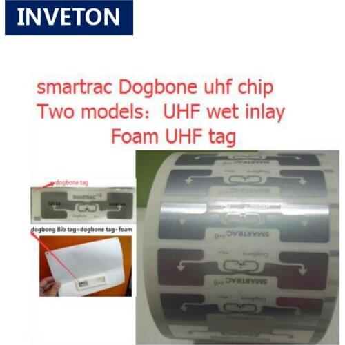 250pcs EPC gen2 Long Range Impinj Monza R6 Dogbone UHF RFID Tag Number Printed 860-960mhz for Parking/Marathon Solutions