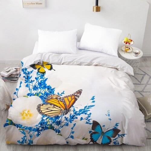 3D Duvet Cover Custom 210x210 245x210 Comforter/Quilt/Blanket case Full Queen King Bedding For Wedding Floral Drop Ship