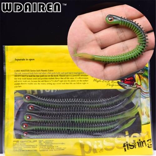 5Pcs/lot Swimbait 128mm 4.8g paddle Tail soft Grubs Maggot Plastic Fishing Lure Soft Baits Jig Head Texas bass fishing FA-356