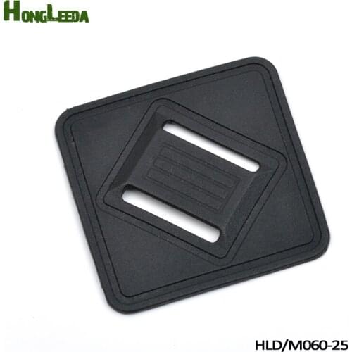 50pcs 1" 25mm Black Plastic silicon shoulder strap pad rubber pad for backpack webbing strap Belt Webbing Patches HLD/M060-25